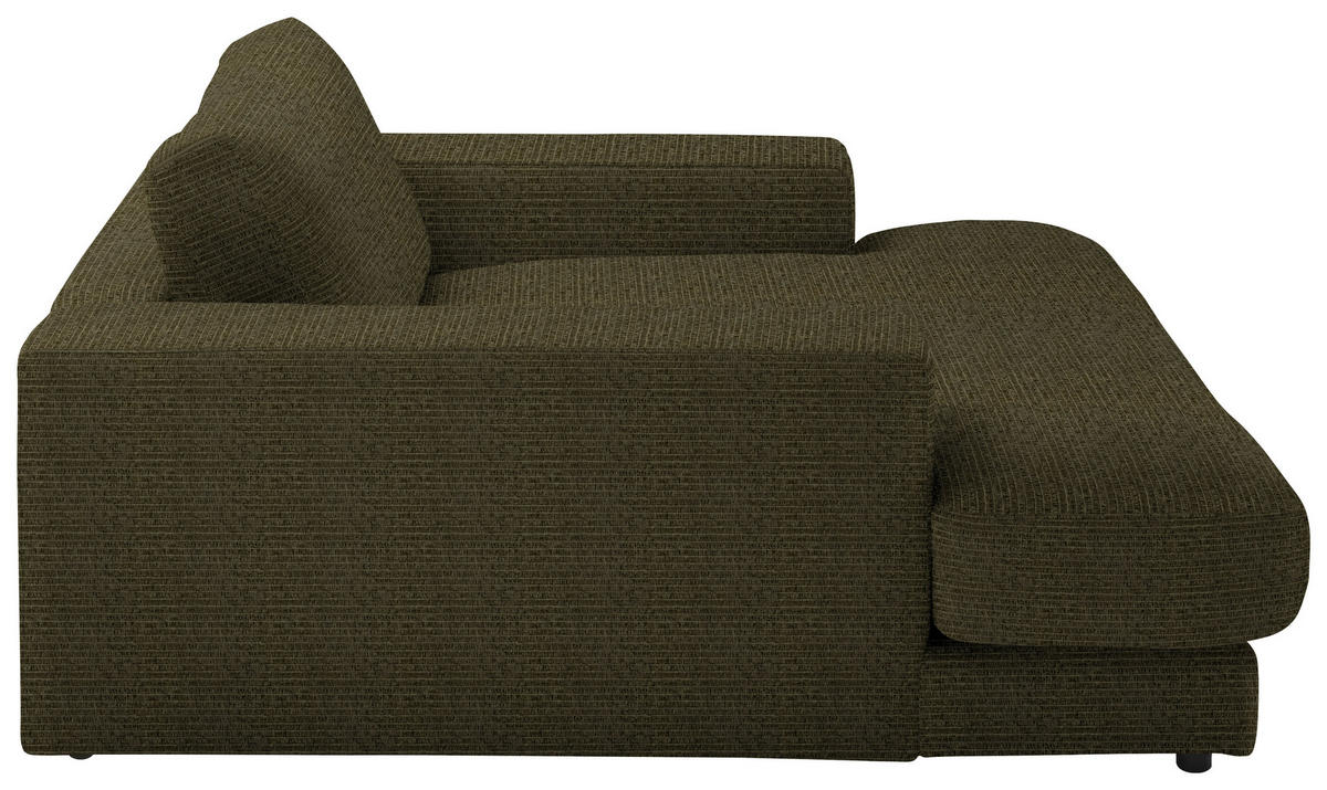 XXL-SESSEL in Chenille Olivgrün  - Schwarz/Olivgrün, Design, Kunststoff/Textil (150/86/170cm) - Lomoco