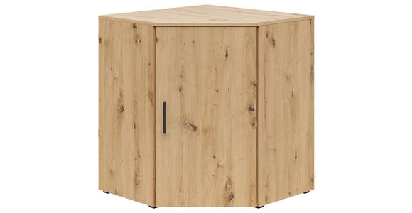 ECKKOMMODE 101/83/71 cm in Eiche Artisan - Anthrazit/Schwarz, MODERN, Holzwerkstoff/Kunststoff (101/83/71cm) - Carryhome