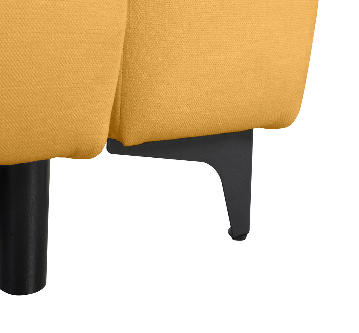 ECKSOFA Moli Gelb  - Gelb/Schwarz, Design, Textil/Metall (236/148cm) - MID.YOU