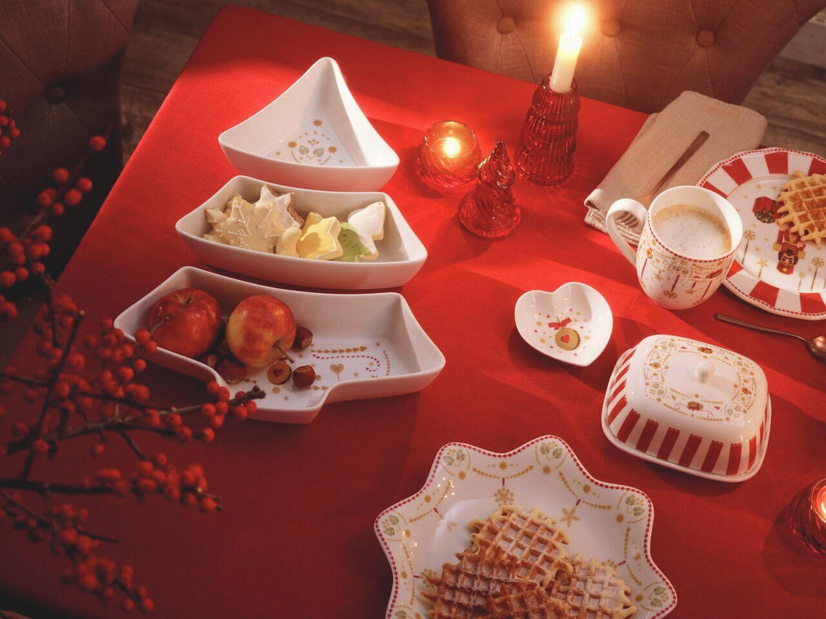 SNACKSCHALENSET Christmas Love - Christmas Love  - Multicolor, Basics, Keramik (39/29,5/5,5cm) - Hutschenreuther
