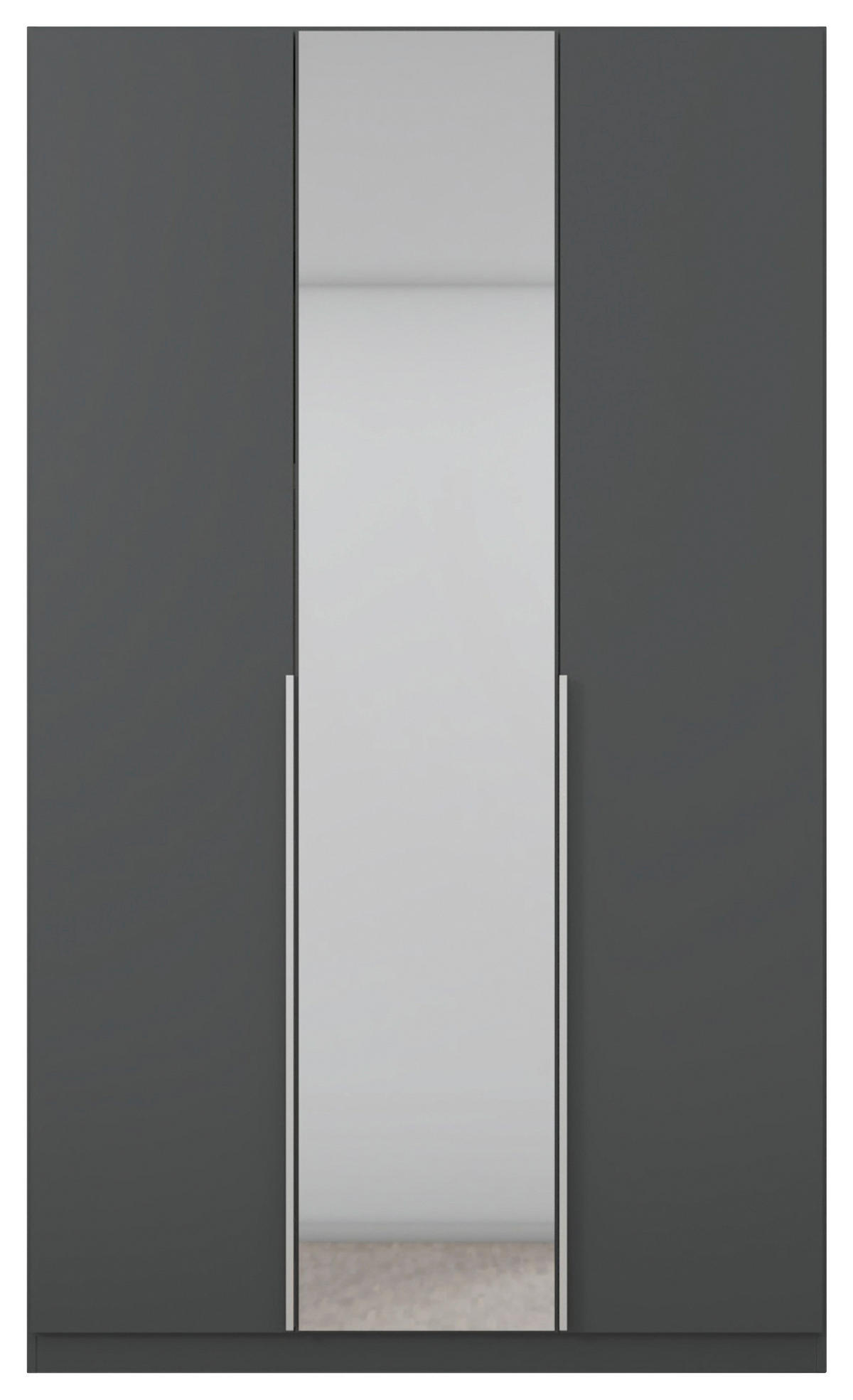 GARDEROB MED GÅNGJÄRN 3-dörrar - aluminiumfärg/silver, Modern, trämaterial (136/229/54cm) - Rauch Möbel