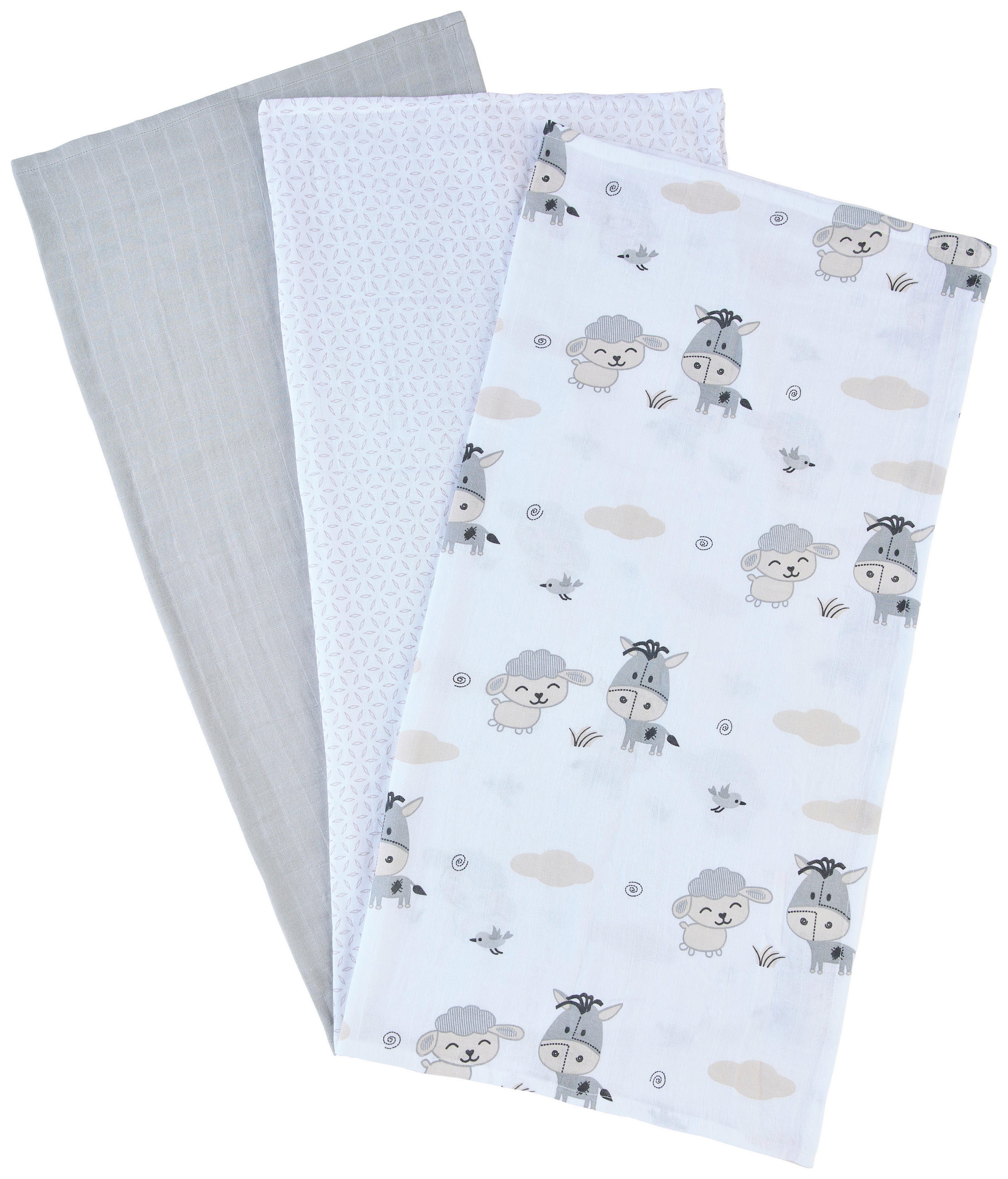 SADA LÁTKOVÝCH PLENEK - vícebarevná, Basics, textil (80/80cm) - Patinio