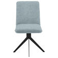 STUHL drehbar Webstoff Schwarz, Hellblau  - Schwarz/Hellblau, Design, Textil/Metall (46,5/87/64cm) - Voleo