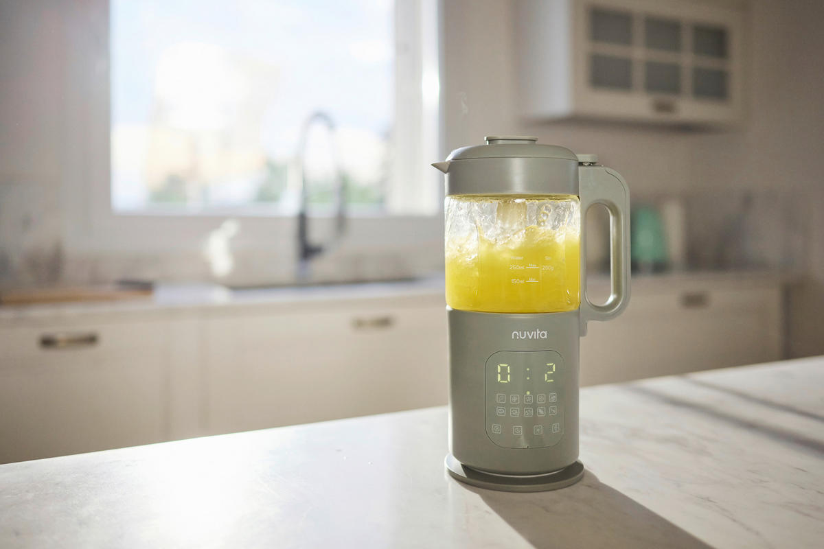 BABYNAHRUNGSZUBEREITER  - Salbeigrün, Basics, Glas/Kunststoff (19/31/19cm) - Nuvita