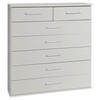 BYRÅ 91/106/40 cm  - vit/aluminiumfärg, Klassisk, trämaterial/plast (91/106/40cm) - MID.YOU