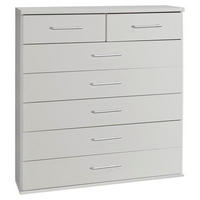 KOMODA, biela, 91/106/40 cm - biela/hliníková, Konventionell, kompozitné drevo/plast (91/106/40cm) - MID.YOU