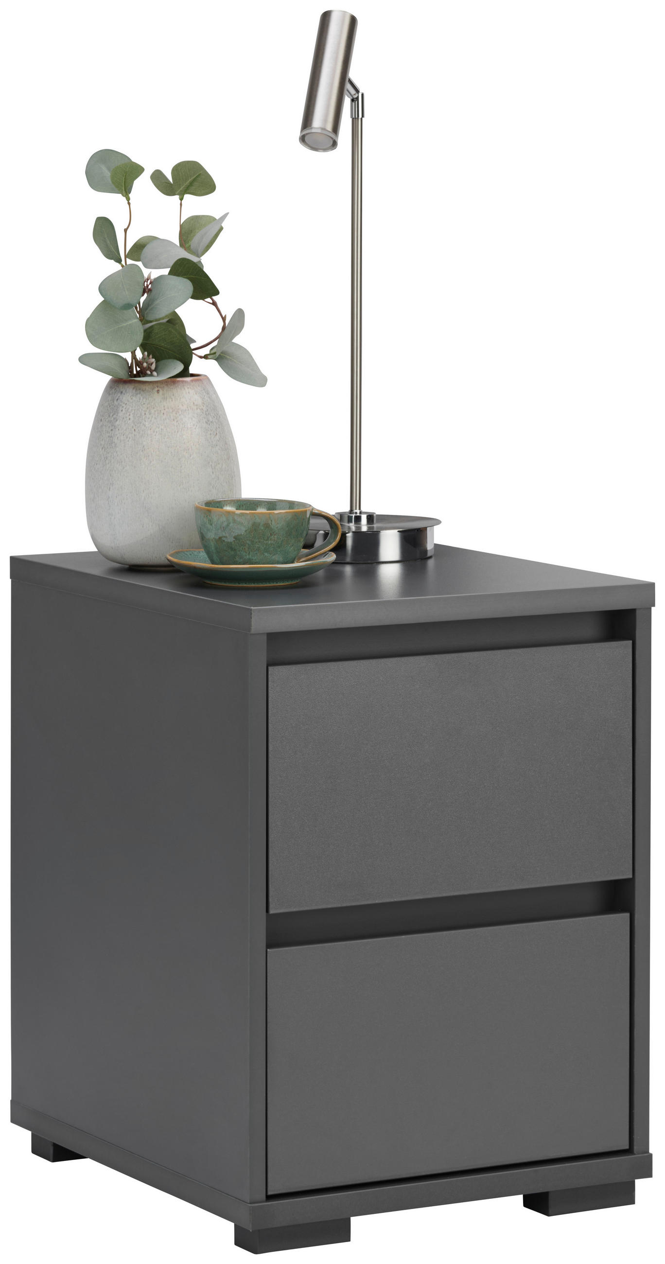 Carryhome Nachtschrank Anthrazit 40x55x48 cm
