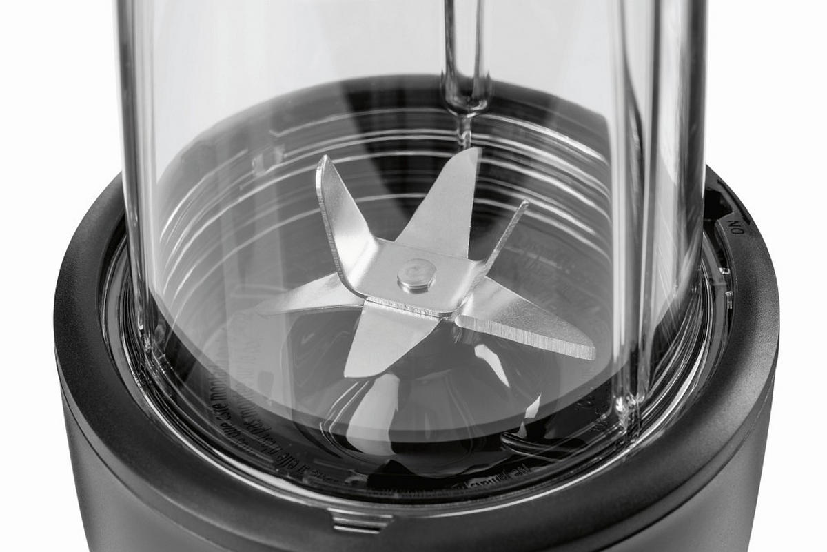 SMOOTHIE MAKER GOURMETmaxx  - Transparent/Schwarz, Basics, Kunststoff/Metall (11,5/11,5/31,8cm) - GOURMETMAXX