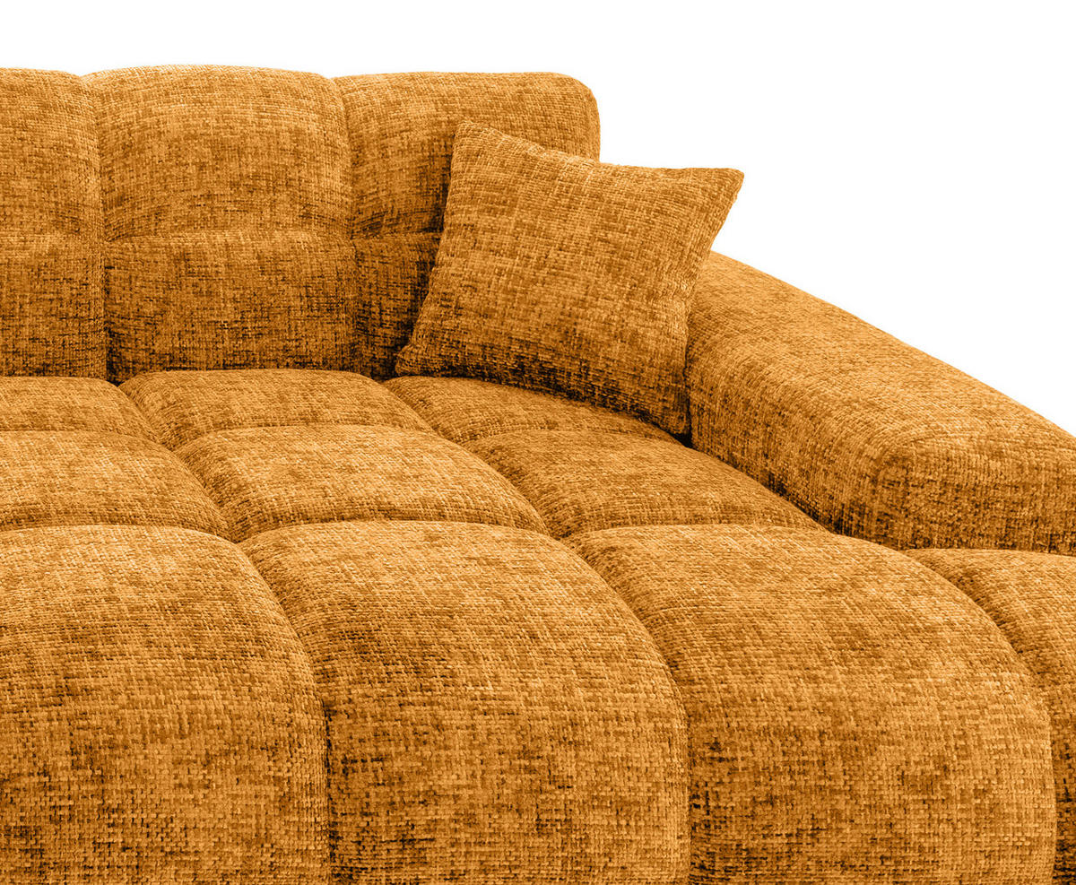 ECKSOFA Bosco Goldfarben Struktur  - Goldfarben/Schwarz, MODERN, Kunststoff/Textil (301/152cm) - Livetastic