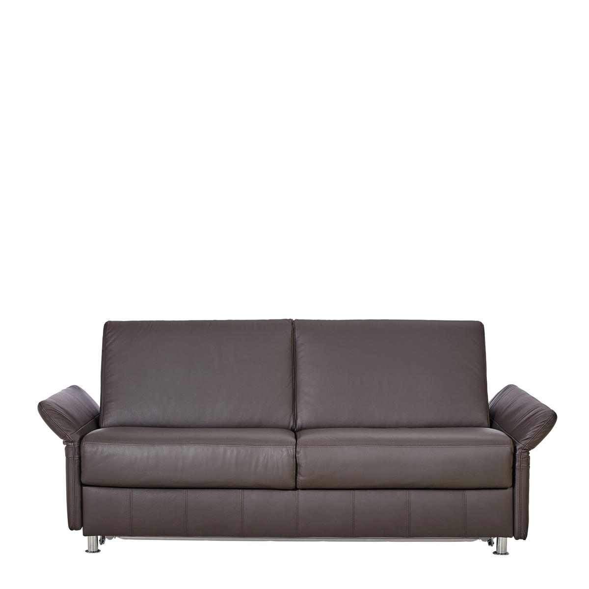 SCHLAFSOFA in Leder Braun  - Chromfarben/Braun, Design, Leder/Metall (209/84/100cm) - Bali