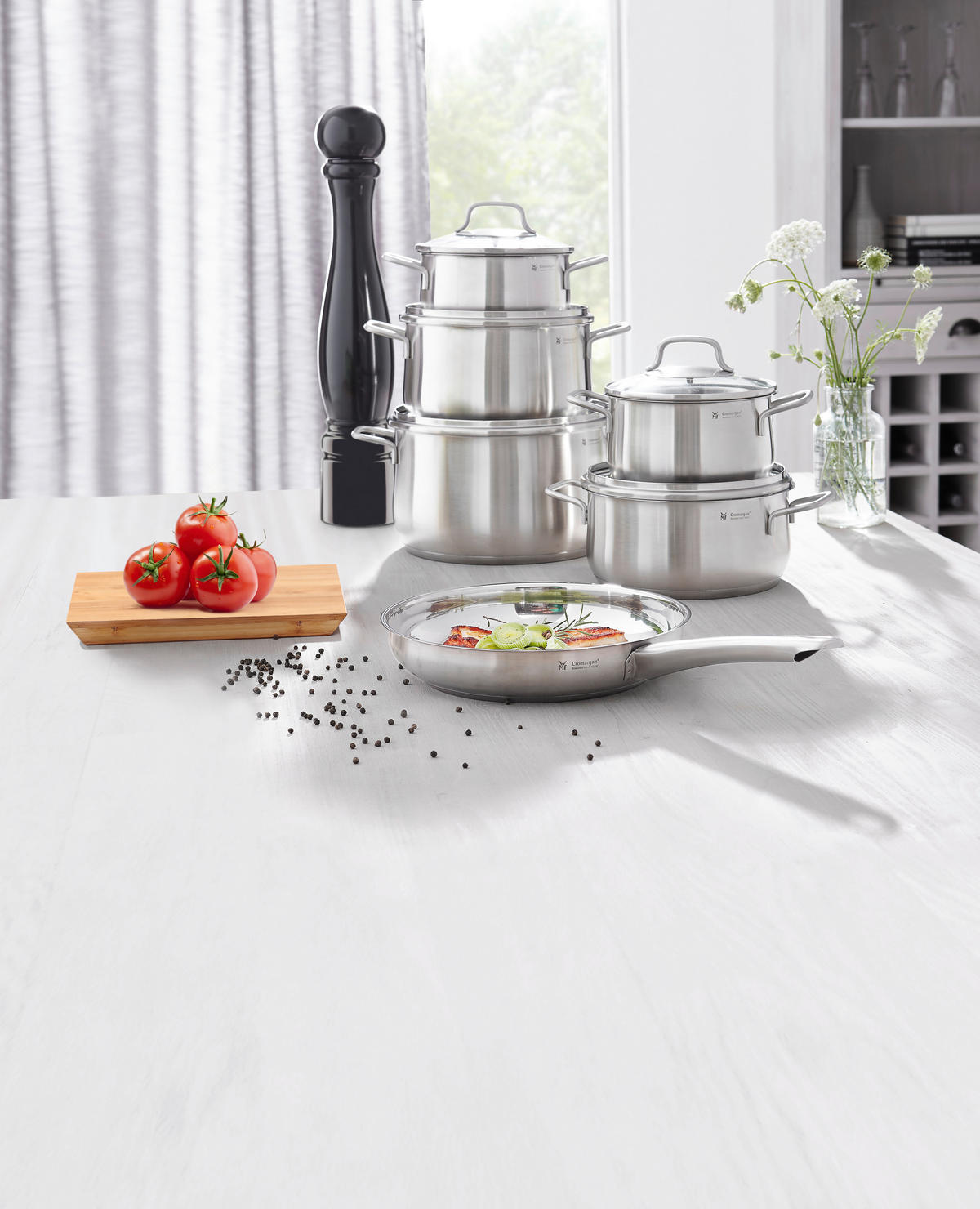 KOCHTOPFSET Brilliant 6-teilig  - Klar/Edelstahlfarben, Basics, Glas/Metall - WMF