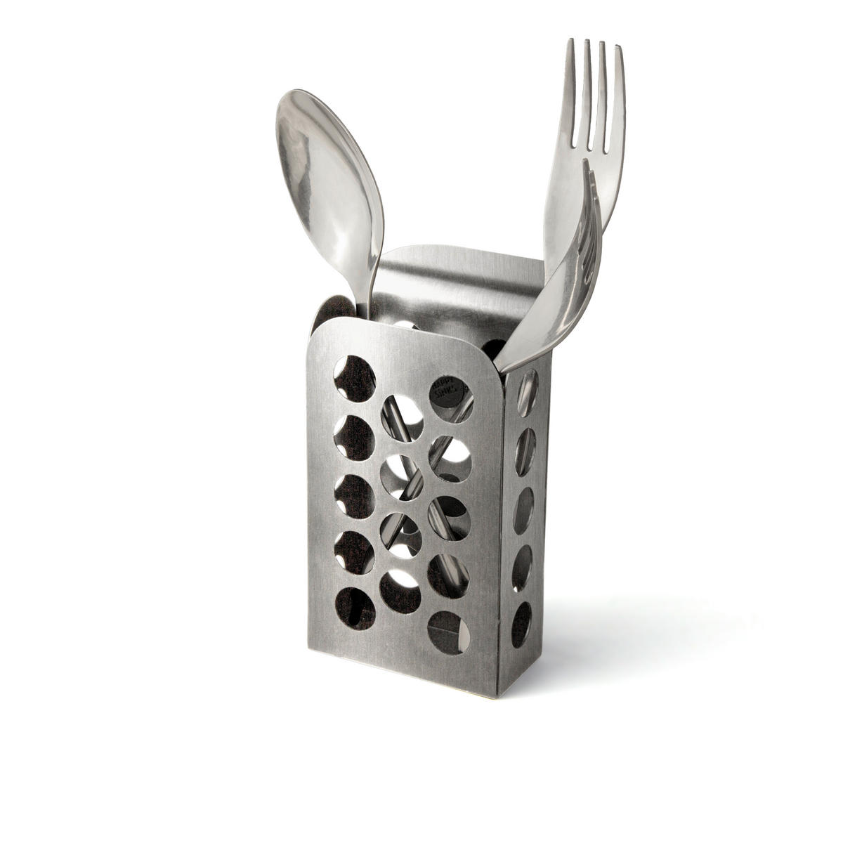 KÜCHENUTENSILIENHALTER - Edelstahlfarben, Basics, Metall (7/12/7cm) - HAPPY SINKS