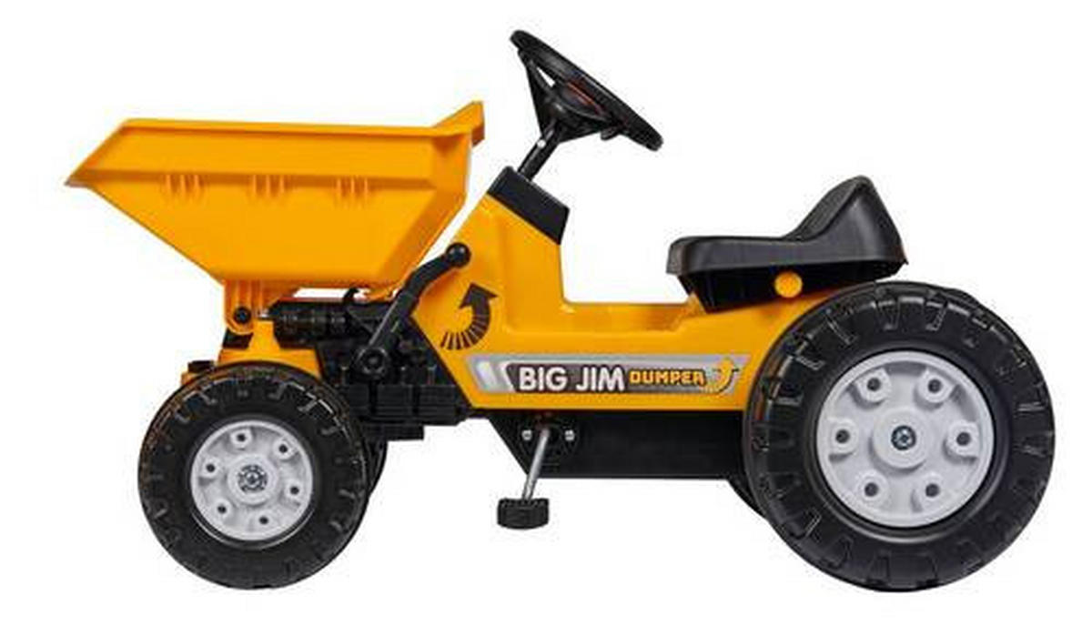 KINDERTRAKTOR BIG Jim Dumper  - Dunkelgelb/Schwarz, Basics, Kunststoff (94/46/54cm) - BIG