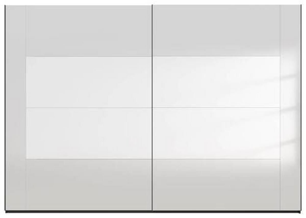 SCHWEBETÜRENSCHRANK in Graphitfarben  - Graphitfarben, Design, Glas/Holzwerkstoff (316/223/68cm) - Xora