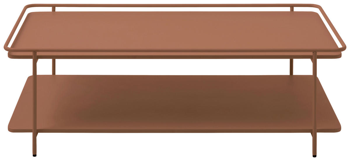 COUCHTISCH 110/55/34 cm rechteckig Terracotta  - Terracotta, Basics, Metall (110/55/34cm) - Xora