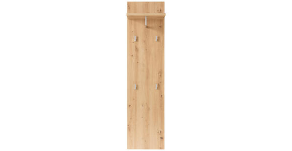 GARDEROBENPANEEL in 40/158/30 cm - Eiche Artisan, Design, Holzwerkstoff/Metall (40/158/30cm) - Xora