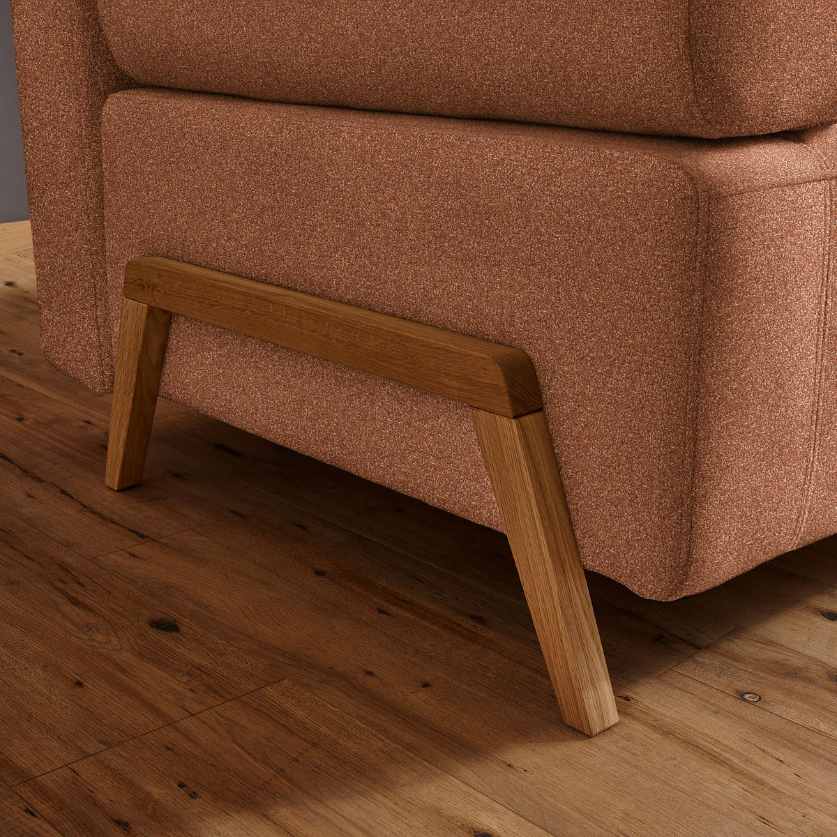 SCHLAFSOFA in Textil Cognac  - Cognac/Naturfarben, Design, Holz/Textil (211/88/102cm) - Niels Andersson