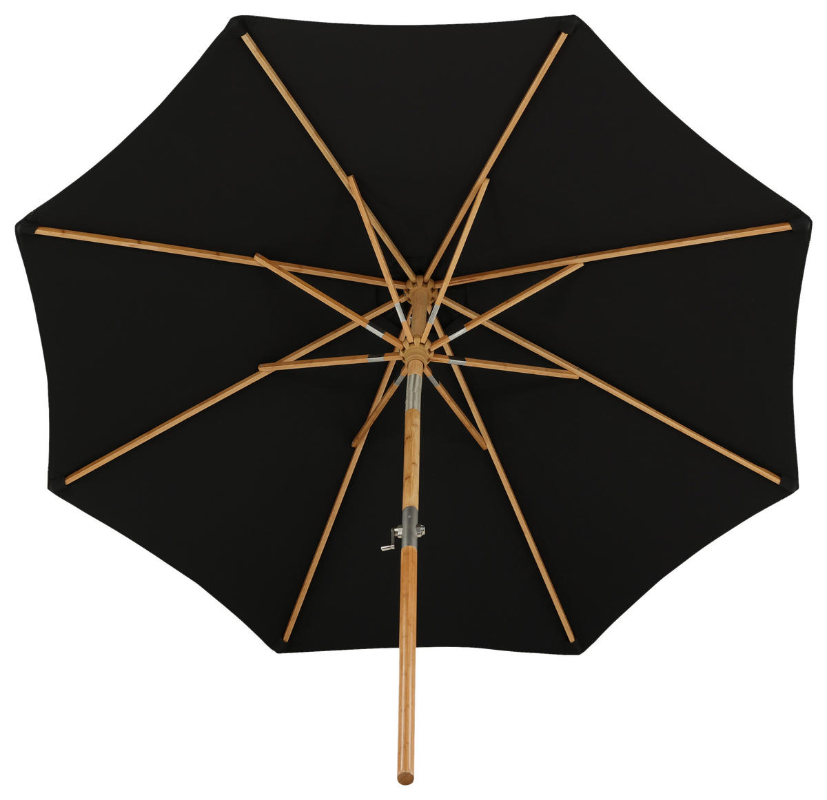 SONNENSCHIRM 270 cm  - Schwarz, KONVENTIONELL (270/250cm) - Gardenson