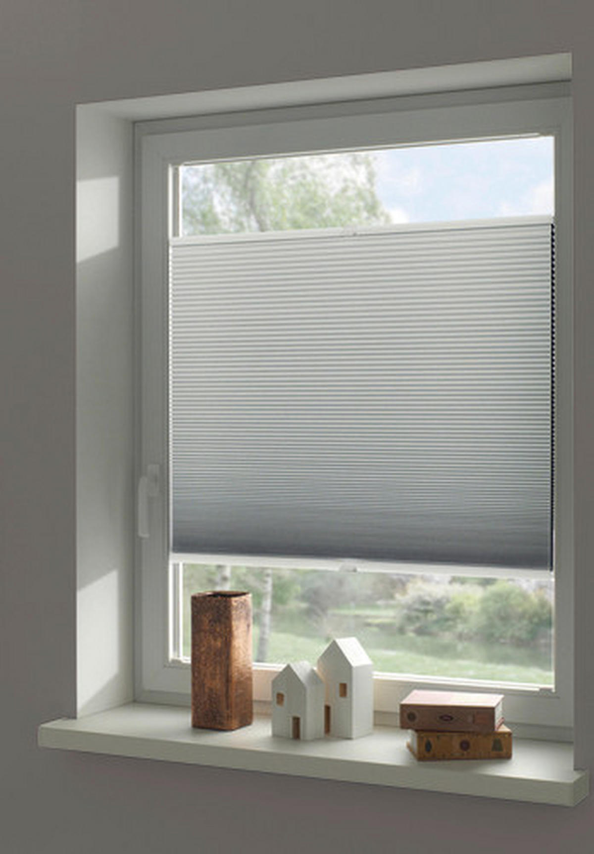WABENPLISSEE  black-out (lichtundurchlässig)  80/220 cm    - Weiß, Basics, Textil (80/220cm) - Schöner Wohnen