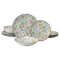 TAFELSERVICE Multicolor Mosaik 12-teilig  - Multicolor, Basics, Keramik - Creatable