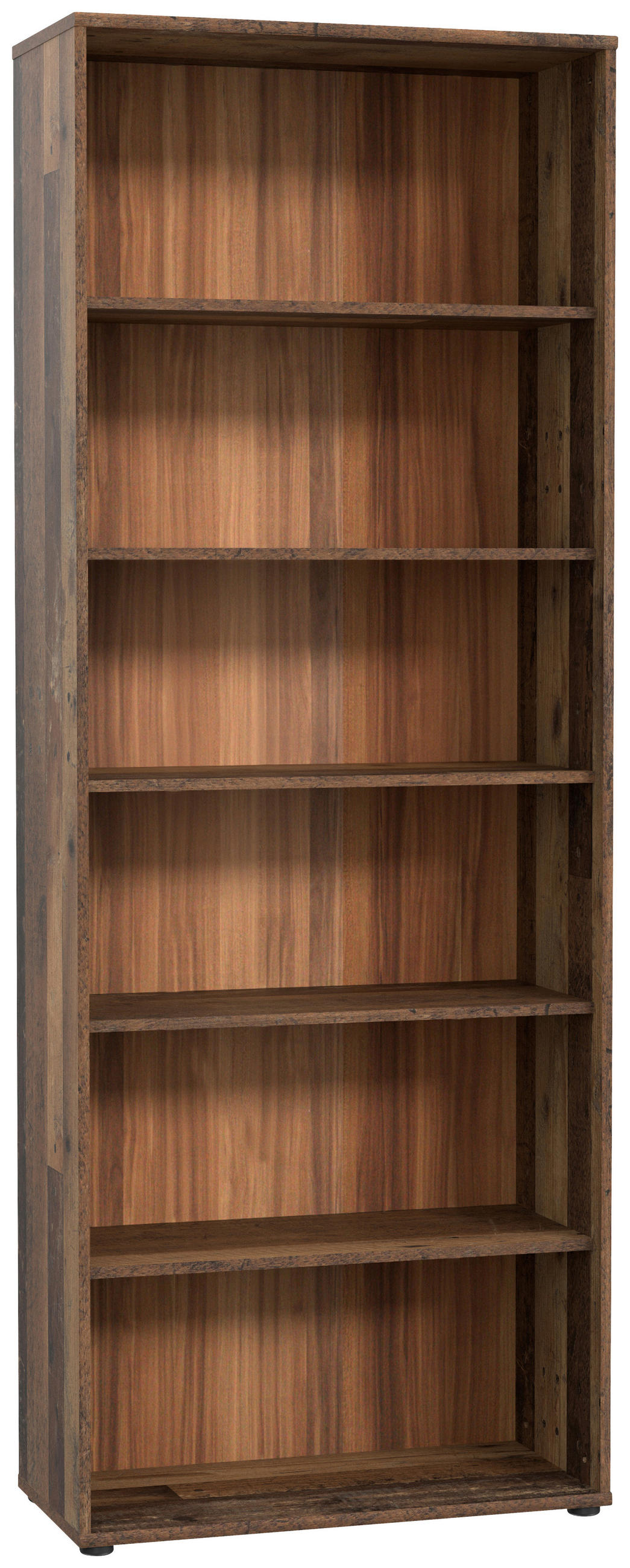 REGAL Dunkelbraun, Graubraun  - Dunkelbraun/Graubraun, Design, Holzwerkstoff (73,7/197,5/34,8cm)