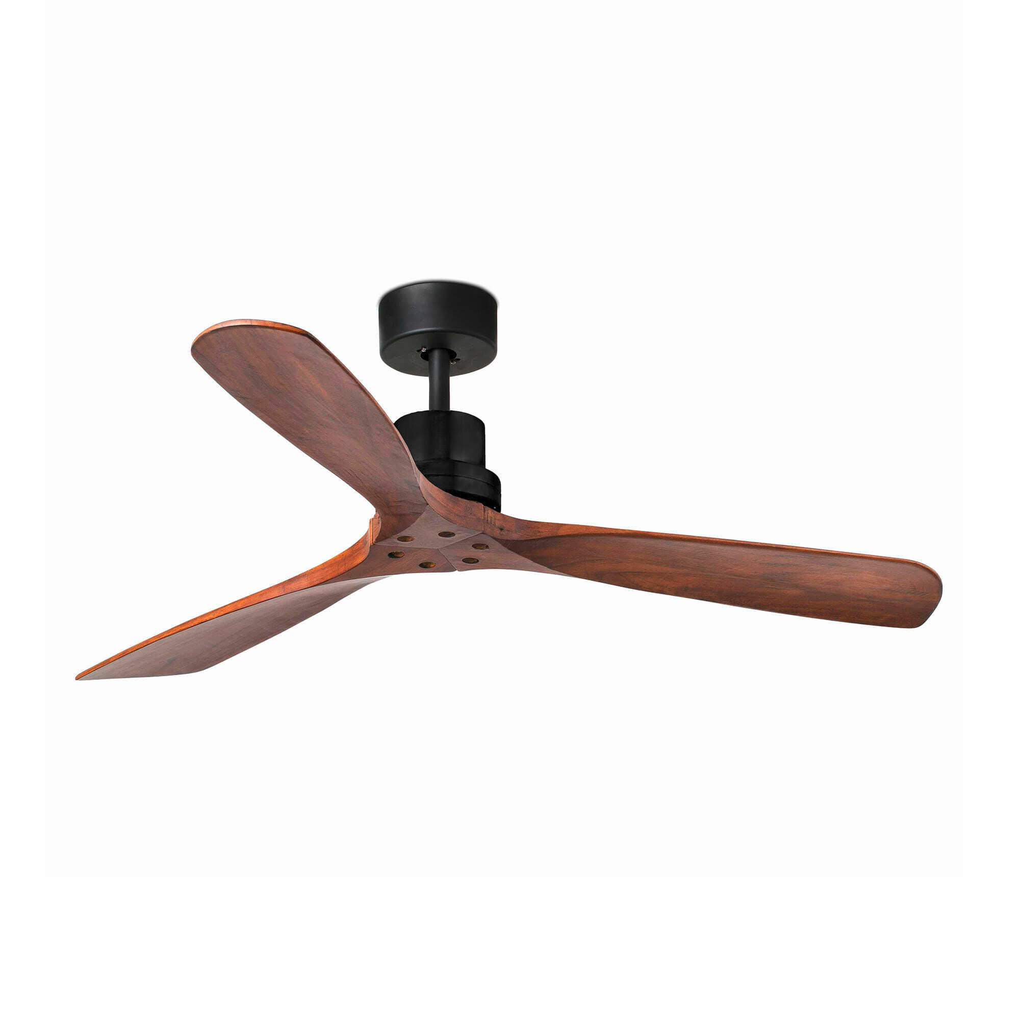 DECKENVENTILATOR 132/33 cm   - Walnussfarben/Schwarz, Natur, Holz/Metall (132/33cm)