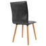 STUHL Lederlook Dunkelgrau - Dunkelgrau/Buchefarben, Design, Holz/Textil (56/42/89cm)