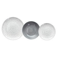 JEDILNI SERVIS  MADISON KOONAN GRIGIO     18-delni   - siva/bela, Basics, keramika (34.5/22/27,5cm) - Tognana
