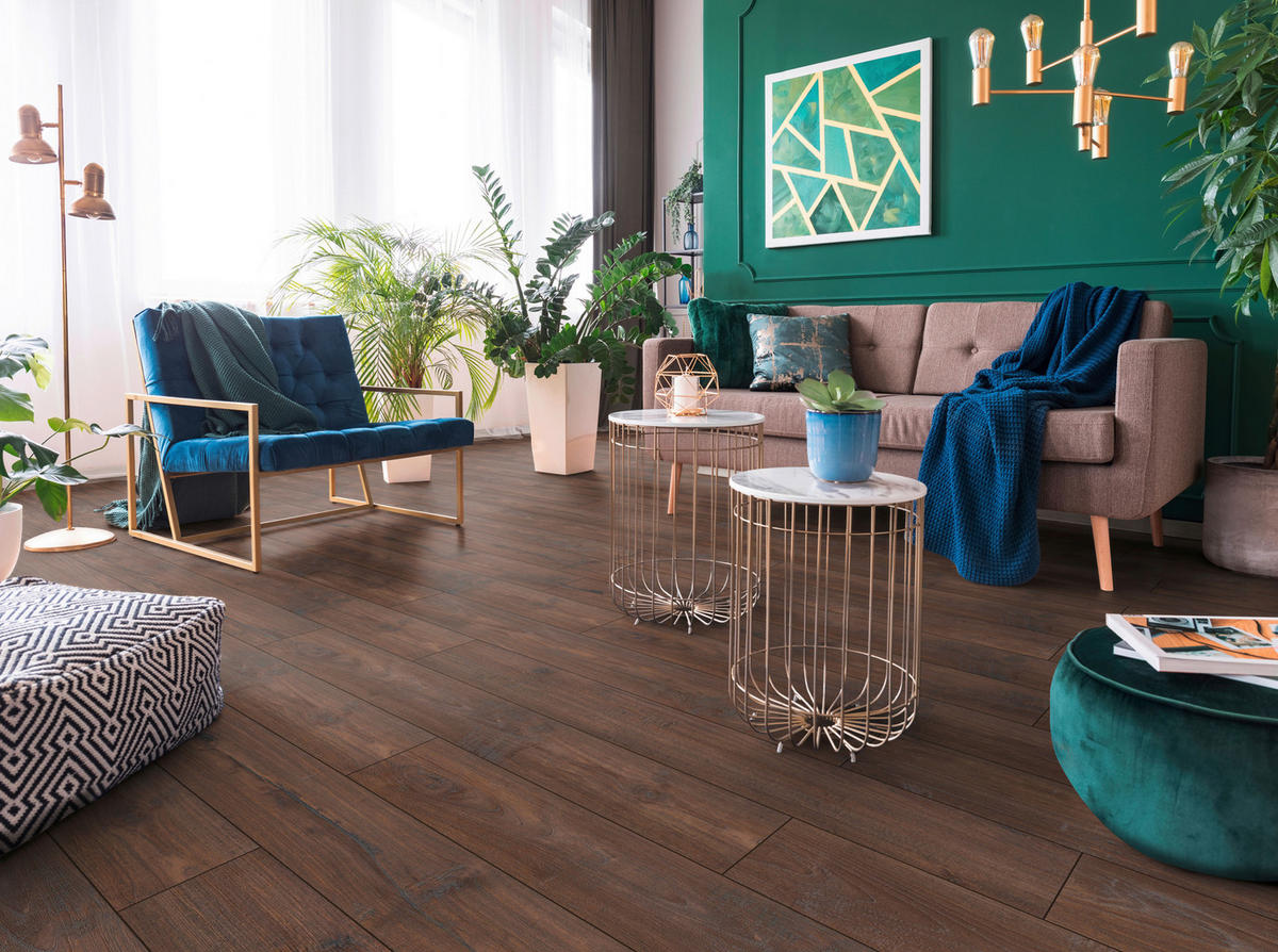 LAMINATBODEN Exquisit  - Teakfarben, KONVENTIONELL, Holz (138.0/19.3/0.8cm)