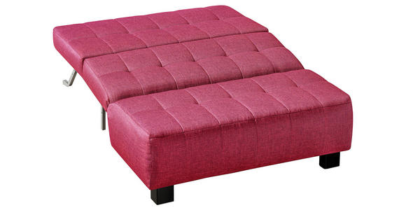 SCHLAFSOFA Rot  - Rot/Schwarz, Design, Textil/Metall (125/92/102cm) - Novel