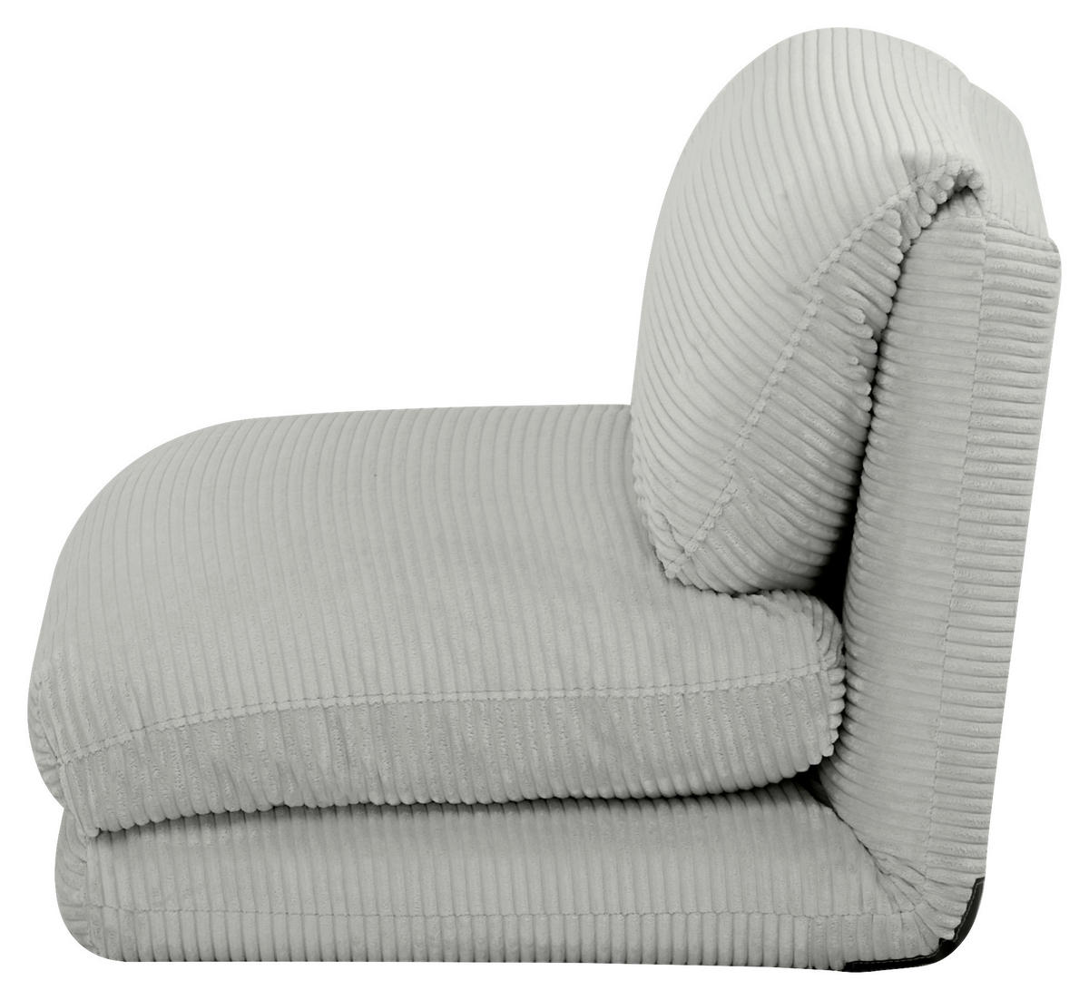 BÄDDFÅTÖLJ i manchester ljusgrå  - ljusgrå, Design, metall/textil (82/58/78cm) - Livetastic