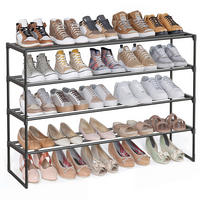 SCHUHREGAL Schwarz  - Schwarz, Trend, Kunststoff/Metall (117/72/30cm) - Boxxx