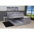 BOXSPRINGBETT 180/200 cm  in Silberfarben  - Silberfarben, KONVENTIONELL, Textil (180/200cm) - Carryhome