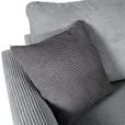 ECKSOFA in Cord Hellgrau  - Dunkelgrau/Hellgrau, Design, Kunststoff/Textil (240/175cm) - Xora