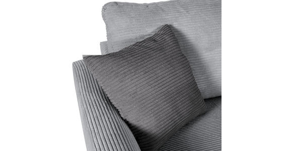 ECKSOFA in Cord Hellgrau  - Dunkelgrau/Hellgrau, Design, Kunststoff/Textil (240/175cm) - Xora