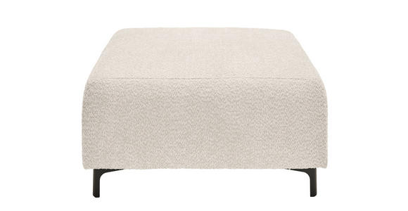 HOCKER in Textil Elfenbein  - Elfenbein/Schwarz, KONVENTIONELL, Textil/Metall (99/46/77cm) - Carryhome