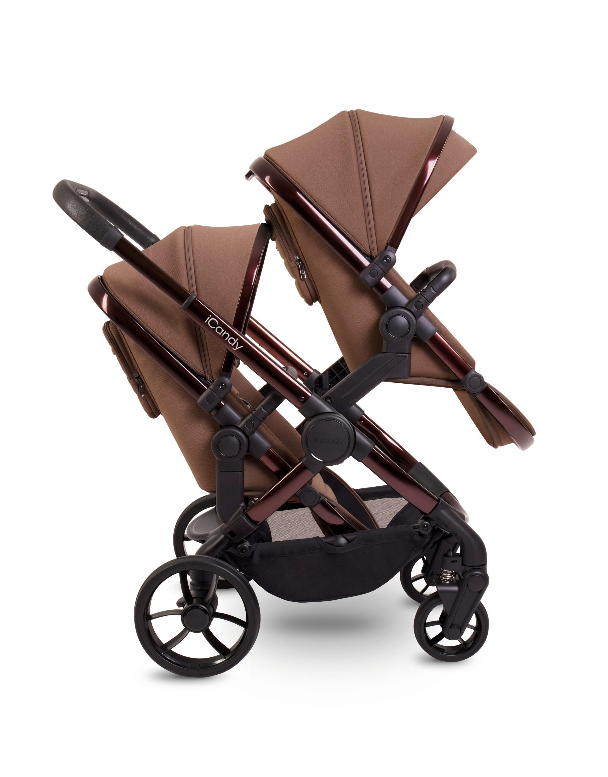 rok isporuke 60 dana  Peach 7  - crna visoki sjaj/smeđa, Basics, tekstil/plastika (75/55/39cm) - ICANDY