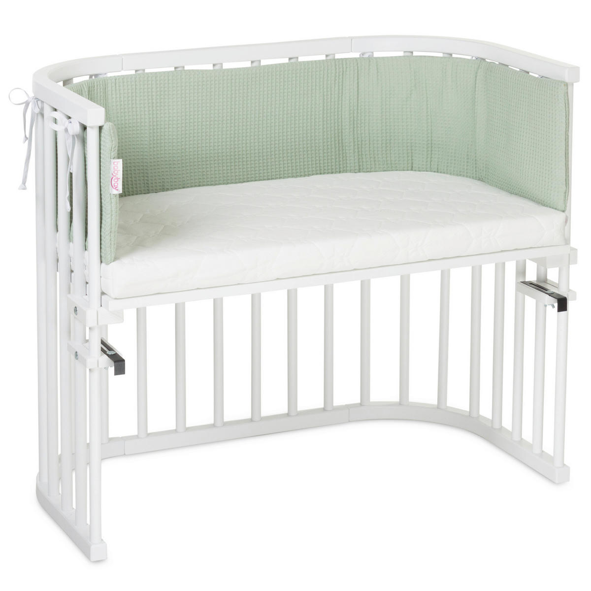 NESTCHEN Babybay  168/24/2 cm   - Jadegrün, Basics, Textil (168/24/2cm) - Babybay