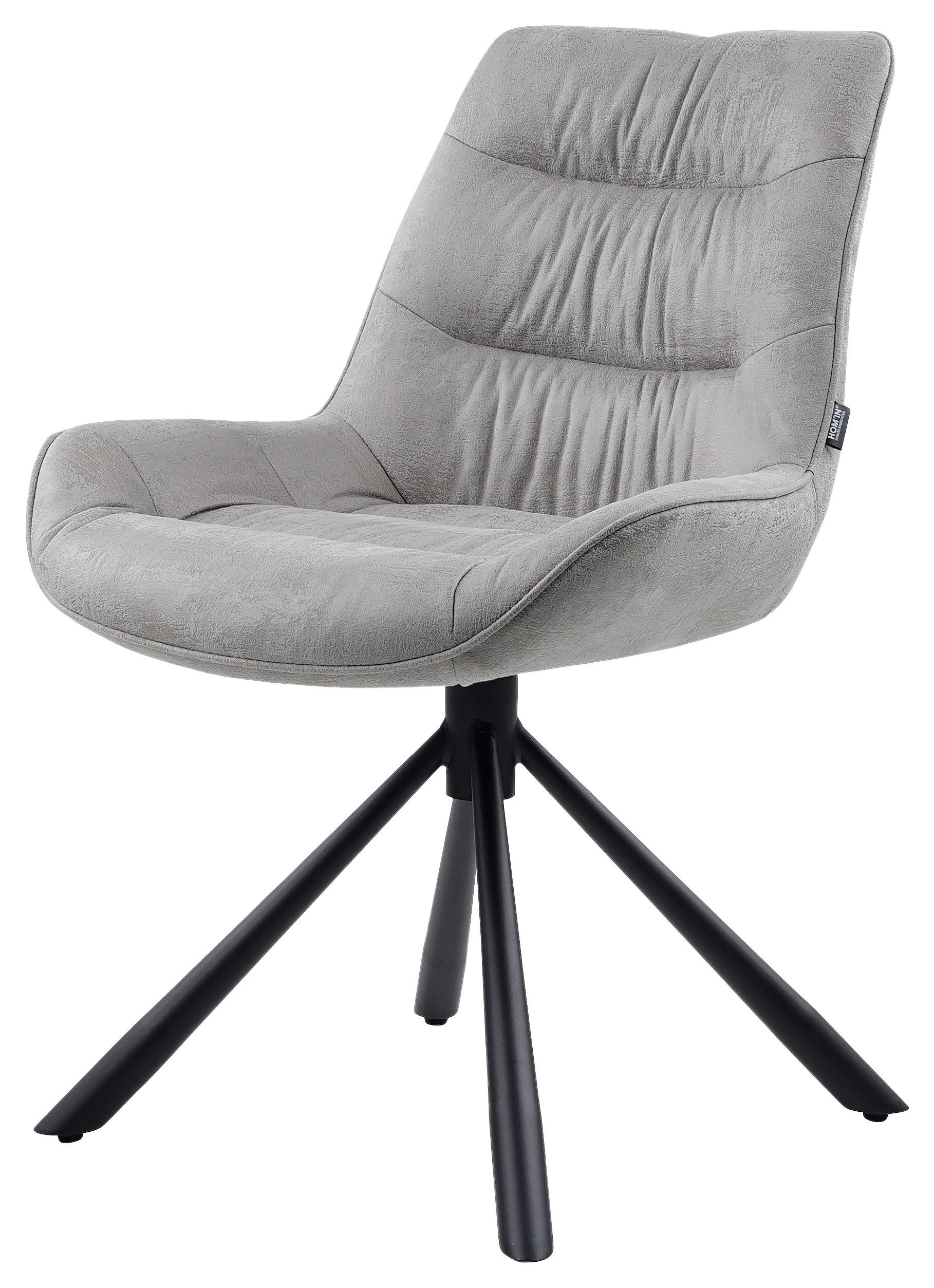 STUHL - Schwarz/Grau, Design, Textil/Metall (57/84/63cm) - Hom`in