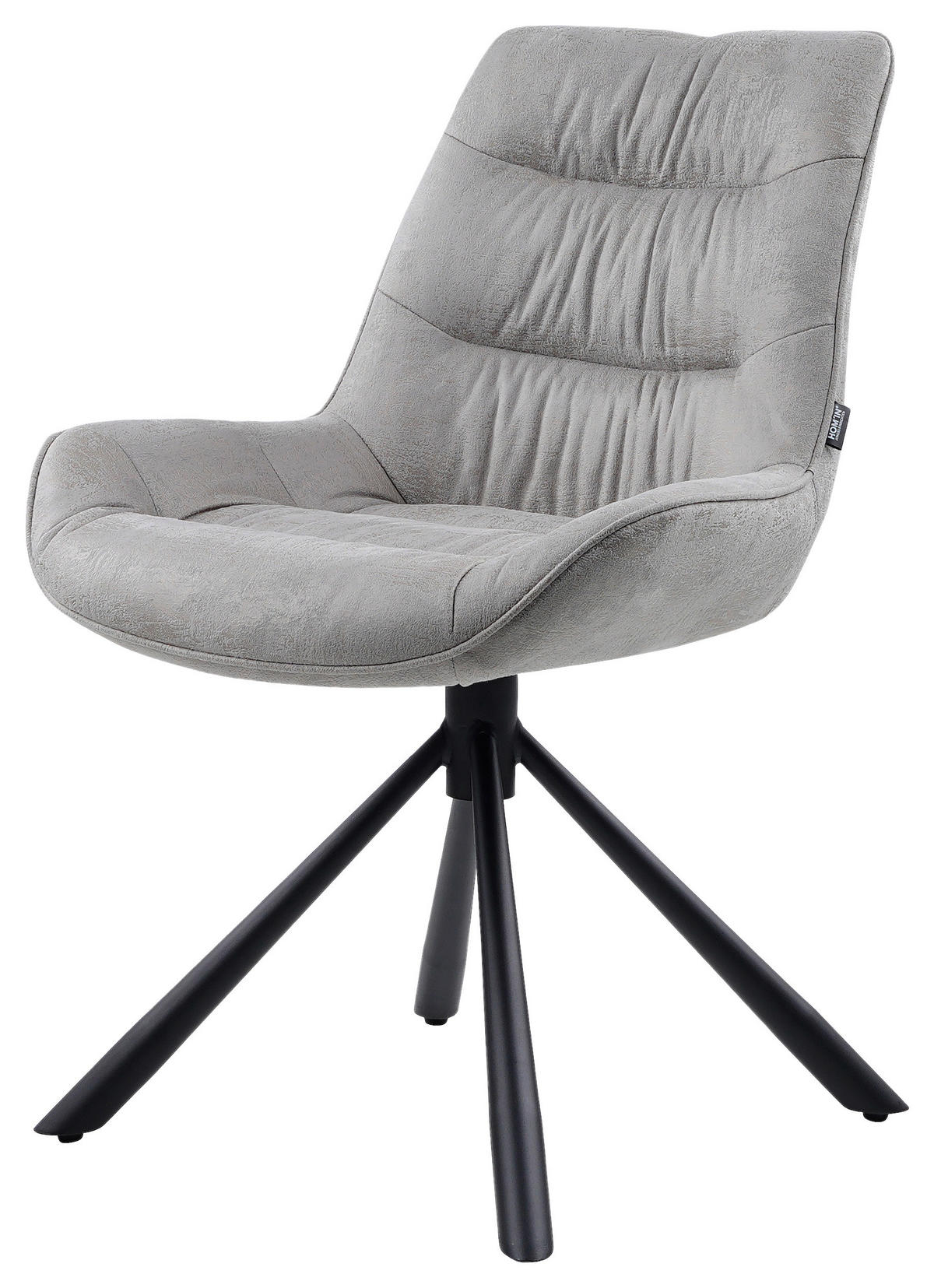 STUHL - Schwarz/Grau, Design, Textil/Metall (57/84/63cm) - Hom`in