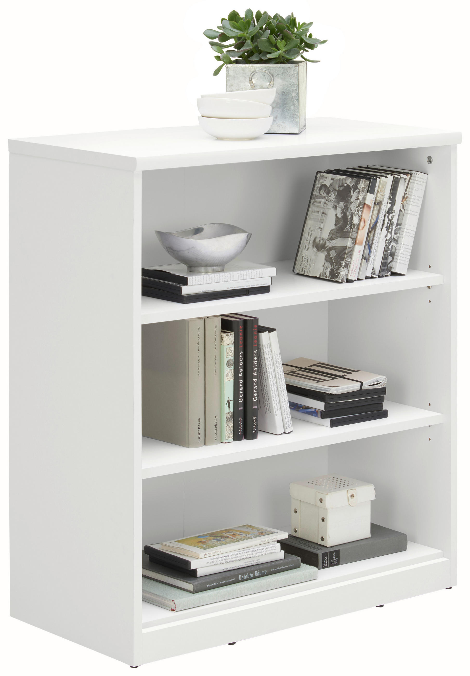 ETAJERĂ 72/84/36 cm alb - alb/negru, Konventionell, material pe bază de lemn (72/84/36cm) - Xora