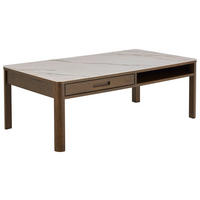 COUCHTISCH in Keramik, Holzwerkstoff 130/70/45 cm  - Beige/Braun, Design, Keramik/Holzwerkstoff (130/70/45cm) - MID.YOU