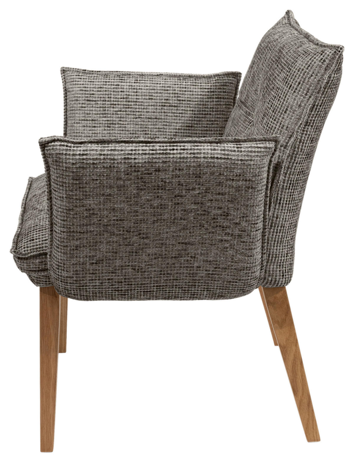 ARMLEHNSTUHL  in Chenille  - Eichefarben/Anthrazit, KONVENTIONELL, Holz/Textil (72/86/65cm) - Valdera