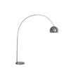 BOGENLEUCHTE 170/39/190-205 cm    - Nickelfarben, Design, Metall (170/39/190-205cm) - Novel