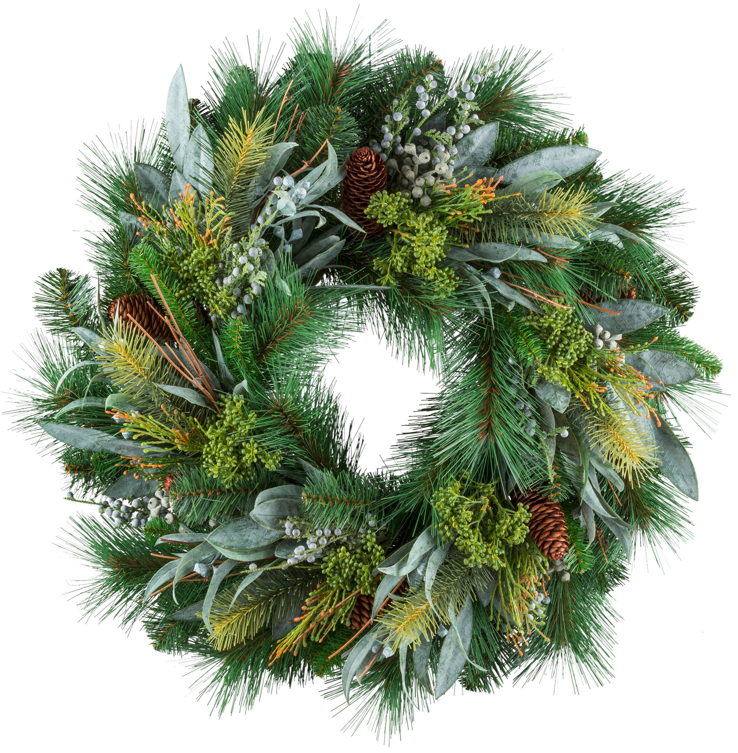 BLUMENKRANZ - Grün, Basics, Kunststoff (68cm) - X-Mas