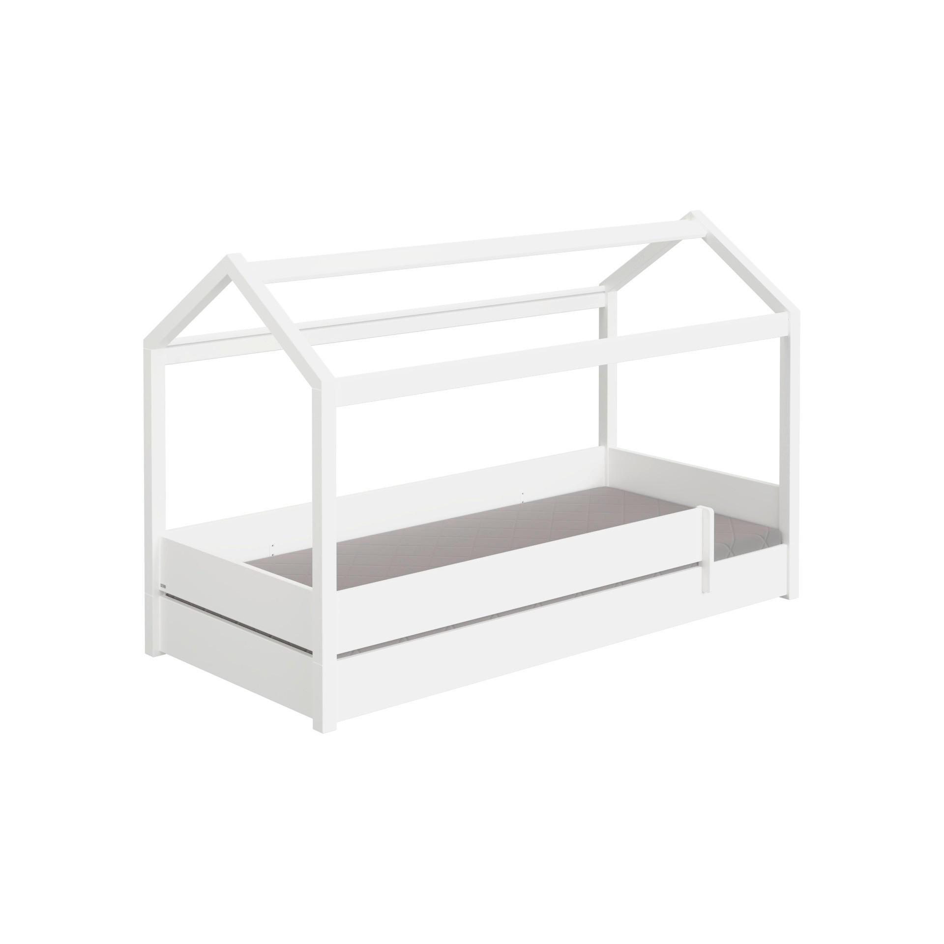 HAUSBETT Absturzsicherung 90/200 cm  - Weiß, Design, Holz (90/200cm) - Paidi