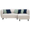 ECKSOFA in Chenille Beige  - Beige/Schwarz, Design, Holz/Textil (236/148cm) - Lomoco