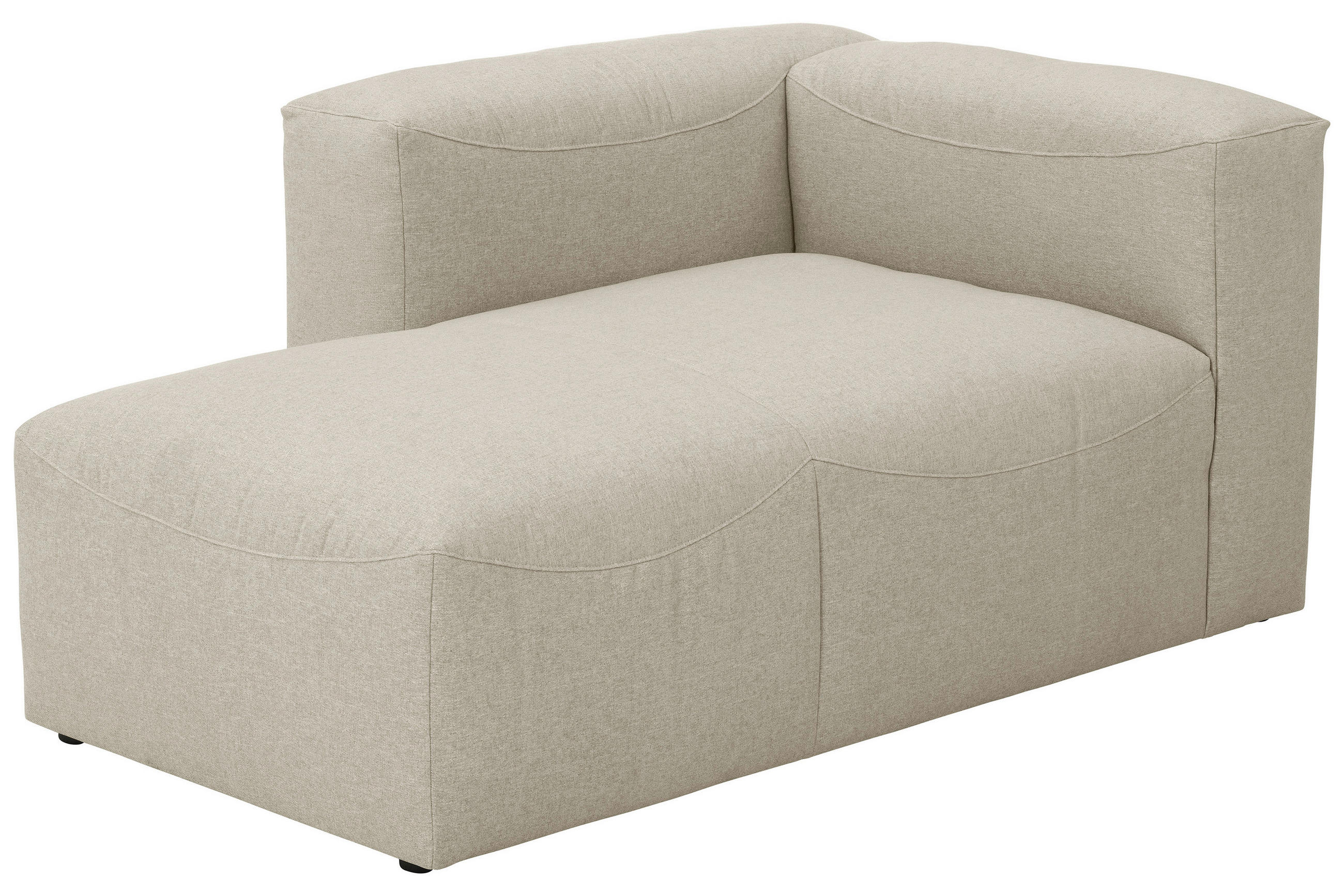 RÉCAMIERE Creme Flachgewebe  - Creme, Design, Kunststoff/Textil (160/73/100cm) - Max Winzer