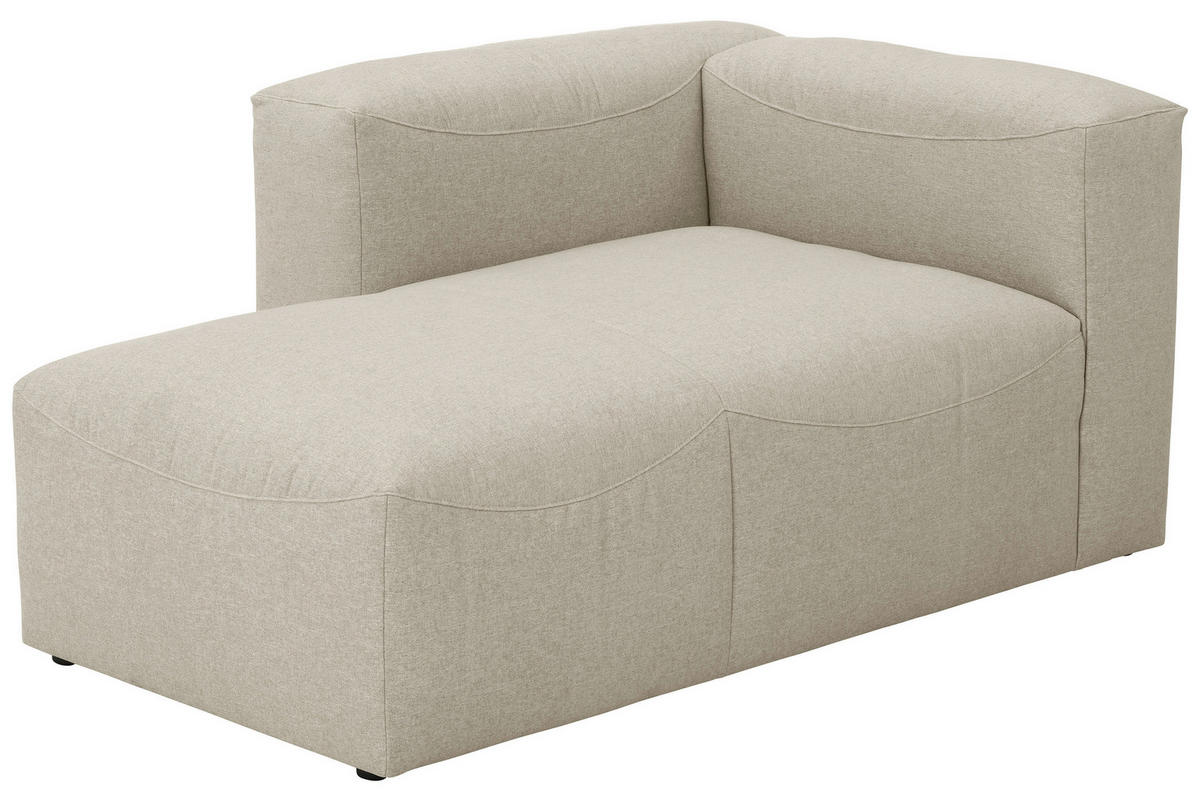 RÉCAMIERE Creme Flachgewebe  - Creme, Design, Kunststoff/Textil (160/73/100cm) - Max Winzer
