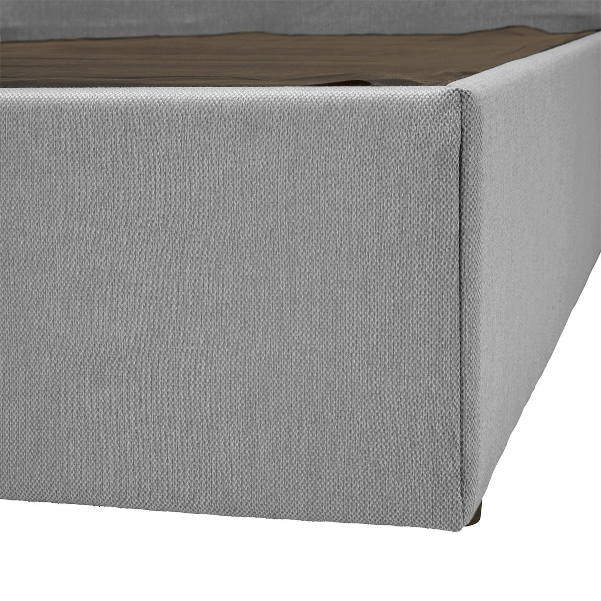 BOX-ÁGY 120/200 cm  világosszürke  - világosszürke, Konventionell, textil/fa (120/200cm) - P & B